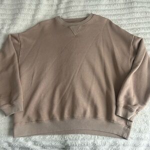 American Eagle Outfitters Womens Large Seriously Lived In Taupe Crewneck